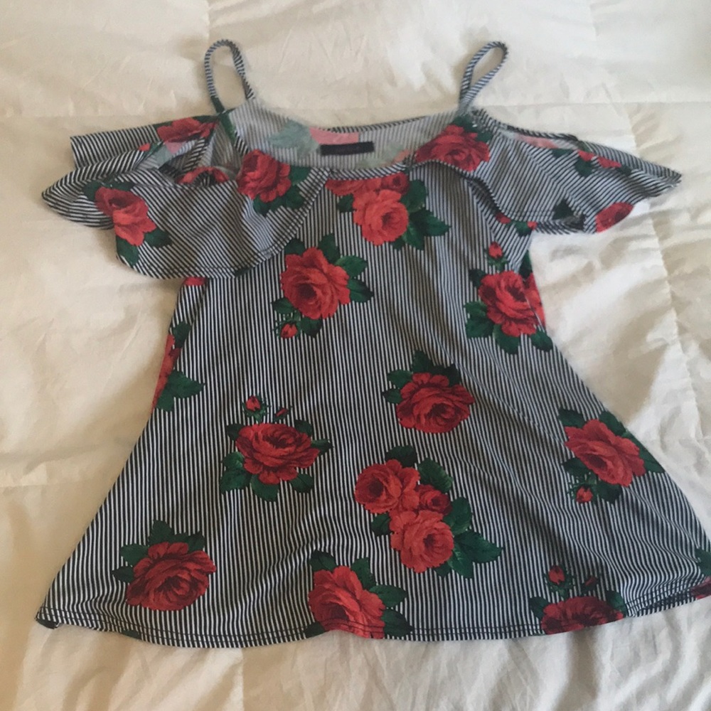 Stripped ‘n Floral Blouse